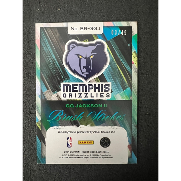 GG Jackson II - 2024-25 Panini Court Kings - Brush Strokes Amber #03/49 - Picture 2 of 2